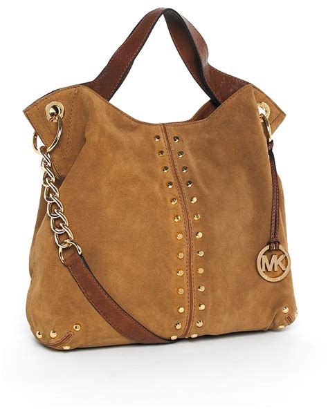 brown suede michael kors